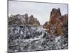 Winter snow at Smith Rock State Park, Crooked River, Terrebonne, Deschutes County, Oregon, USA-null-Mounted Photographic Print