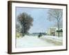 Winter, Snow Effect, 1876-Alfred Sisley-Framed Giclee Print