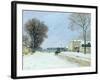 Winter, Snow Effect, 1876-Alfred Sisley-Framed Giclee Print