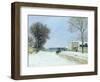 Winter, Snow Effect, 1876-Alfred Sisley-Framed Giclee Print