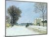 Winter, Snow Effect, 1876-Alfred Sisley-Mounted Giclee Print