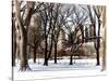 Winter Snow in Central Park View-Philippe Hugonnard-Stretched Canvas