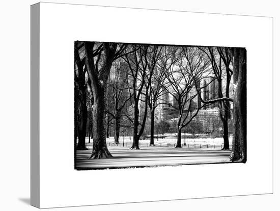 Winter Snow in Central Park View-Philippe Hugonnard-Stretched Canvas