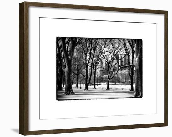 Winter Snow in Central Park View-Philippe Hugonnard-Framed Photographic Print