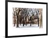 Winter Snow in Central Park View-Philippe Hugonnard-Framed Photographic Print