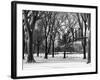 Winter Snow in Central Park View-Philippe Hugonnard-Framed Photographic Print