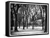 Winter Snow in Central Park View-Philippe Hugonnard-Framed Stretched Canvas