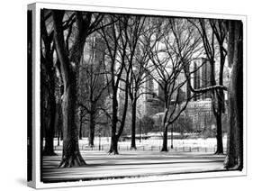 Winter Snow in Central Park View-Philippe Hugonnard-Stretched Canvas