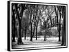 Winter Snow in Central Park View-Philippe Hugonnard-Framed Stretched Canvas