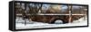 Winter Snow in Central Park-Philippe Hugonnard-Framed Stretched Canvas