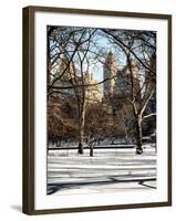 Winter Snow in Central Park-Philippe Hugonnard-Framed Photographic Print