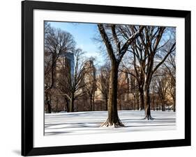 Winter Snow in Central Park-Philippe Hugonnard-Framed Photographic Print