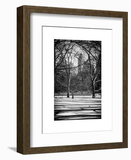 Winter Snow in Central Park-Philippe Hugonnard-Framed Art Print