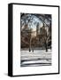 Winter Snow in Central Park-Philippe Hugonnard-Framed Stretched Canvas