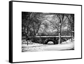 Winter Snow in Central Park-Philippe Hugonnard-Framed Stretched Canvas