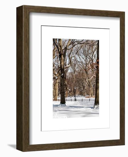 Winter Snow in Central Park-Philippe Hugonnard-Framed Art Print