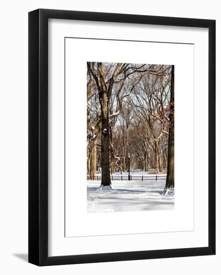 Winter Snow in Central Park-Philippe Hugonnard-Framed Art Print