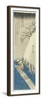 Winter: Snow over the Sumida River, C.1834-Utagawa Hiroshige-Framed Premium Giclee Print