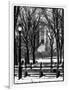 Winter Snow with Street Lamp in Central Park View-Philippe Hugonnard-Framed Photographic Print