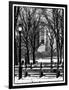 Winter Snow with Street Lamp in Central Park View-Philippe Hugonnard-Framed Photographic Print