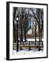 Winter Snow with Street Lamp in Central Park View-Philippe Hugonnard-Framed Photographic Print