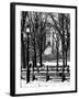 Winter Snow with Street Lamp in Central Park View-Philippe Hugonnard-Framed Photographic Print