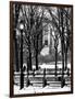 Winter Snow with Street Lamp in Central Park View-Philippe Hugonnard-Framed Photographic Print