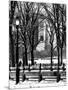 Winter Snow with Street Lamp in Central Park View-Philippe Hugonnard-Mounted Photographic Print