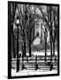 Winter Snow with Street Lamp in Central Park View-Philippe Hugonnard-Framed Photographic Print