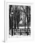 Winter Snow with Street Lamp in Central Park View-Philippe Hugonnard-Framed Photographic Print