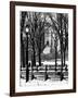 Winter Snow with Street Lamp in Central Park View-Philippe Hugonnard-Framed Photographic Print