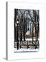 Winter Snow with Street Lamp in Central Park View-Philippe Hugonnard-Stretched Canvas
