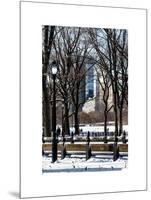 Winter Snow with Street Lamp in Central Park View-Philippe Hugonnard-Mounted Art Print