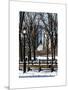 Winter Snow with Street Lamp in Central Park View-Philippe Hugonnard-Mounted Art Print