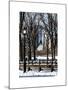 Winter Snow with Street Lamp in Central Park View-Philippe Hugonnard-Mounted Art Print