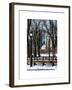 Winter Snow with Street Lamp in Central Park View-Philippe Hugonnard-Framed Art Print