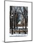 Winter Snow with Street Lamp in Central Park View-Philippe Hugonnard-Mounted Art Print