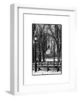 Winter Snow with Street Lamp in Central Park View-Philippe Hugonnard-Framed Art Print