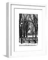 Winter Snow with Street Lamp in Central Park View-Philippe Hugonnard-Framed Art Print