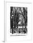 Winter Snow with Street Lamp in Central Park View-Philippe Hugonnard-Framed Art Print