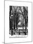 Winter Snow with Street Lamp in Central Park View-Philippe Hugonnard-Mounted Art Print