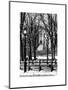 Winter Snow with Street Lamp in Central Park View-Philippe Hugonnard-Mounted Art Print
