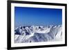 Winter Snowy Mountains with Avalanche Slope at Evening-BSANI-Framed Photographic Print