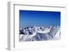 Winter Snowy Mountains with Avalanche Slope at Evening-BSANI-Framed Photographic Print