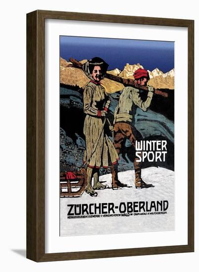 Winter Sport: Cross-Country Skiing-null-Framed Art Print