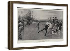 Winter Sport in the Fen Country, a Skating Match-Robert Walker Macbeth-Framed Giclee Print