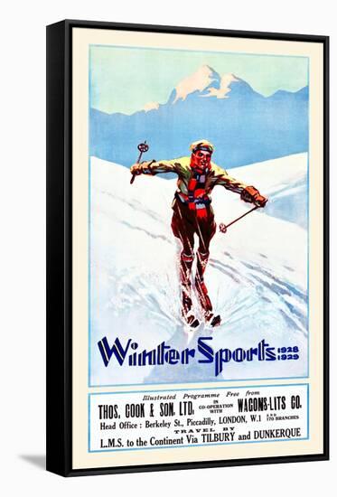 Winter Sports 1928 1929-null-Framed Stretched Canvas