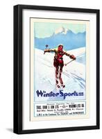 Winter Sports 1928 1929-null-Framed Art Print