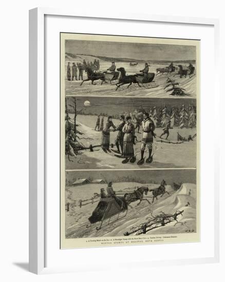 Winter Sports at Halifax, Nova Scotia-null-Framed Giclee Print