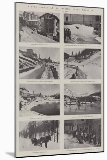 Winter Sports at St Moritz, Upper Engadine-null-Mounted Giclee Print